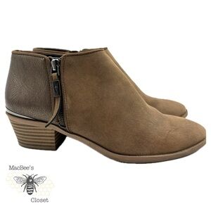 Simply Vera Booties Ankle Boots Vera Wang Size 8.5 Women’s Brown Suede Leather